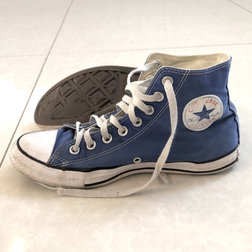 Blue High Top Converse